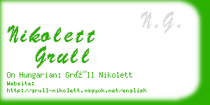 nikolett grull business card